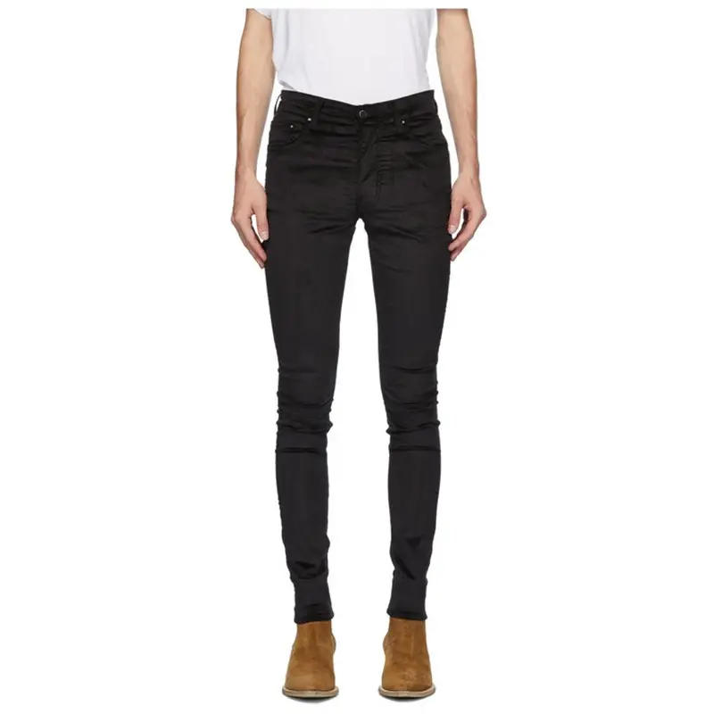 High Street Autonomous 26SS Wang Yibo same hole coating jeans men's fall and winter high street slp brush wax high quality