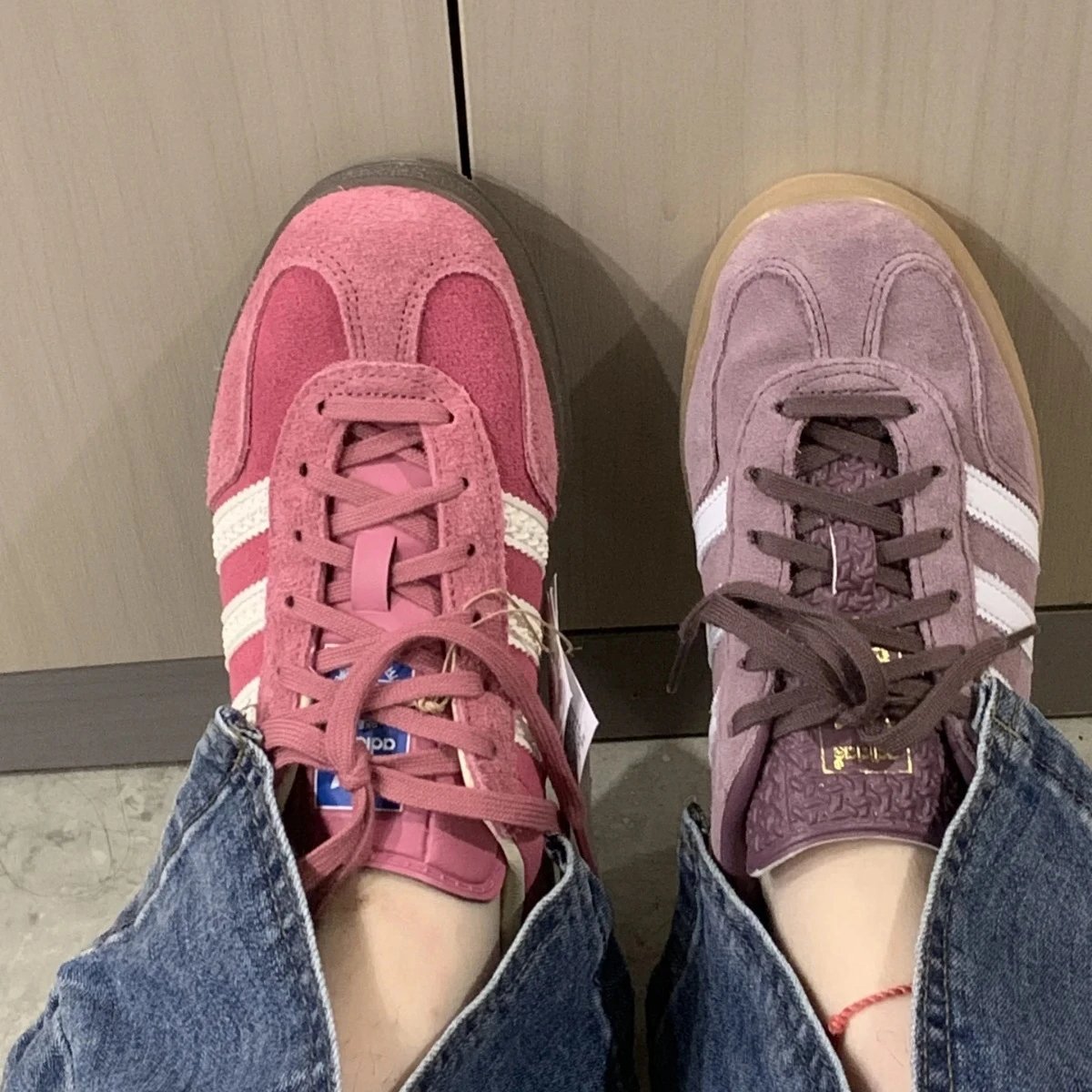 Strawberry Bear purple and pink fashionable versatile casual sports unisex sneakers