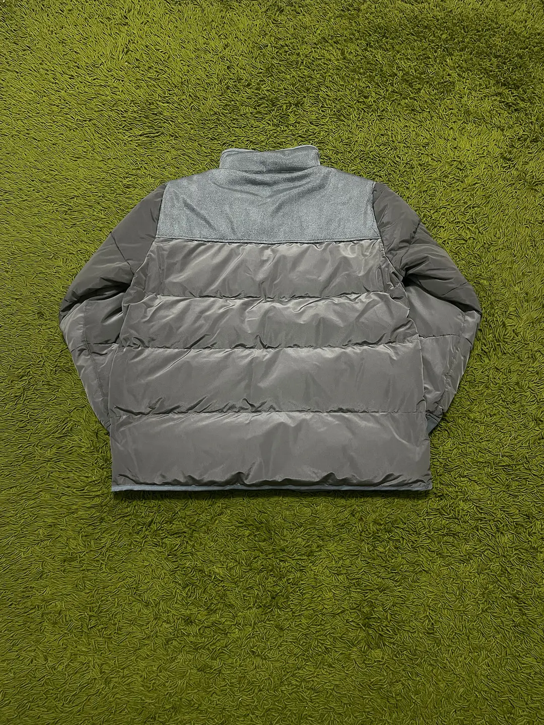 Stone Metal Patchwork Color-Block Compass Badge Armband White Goose down Jacket Warm Thick Coat Trendy