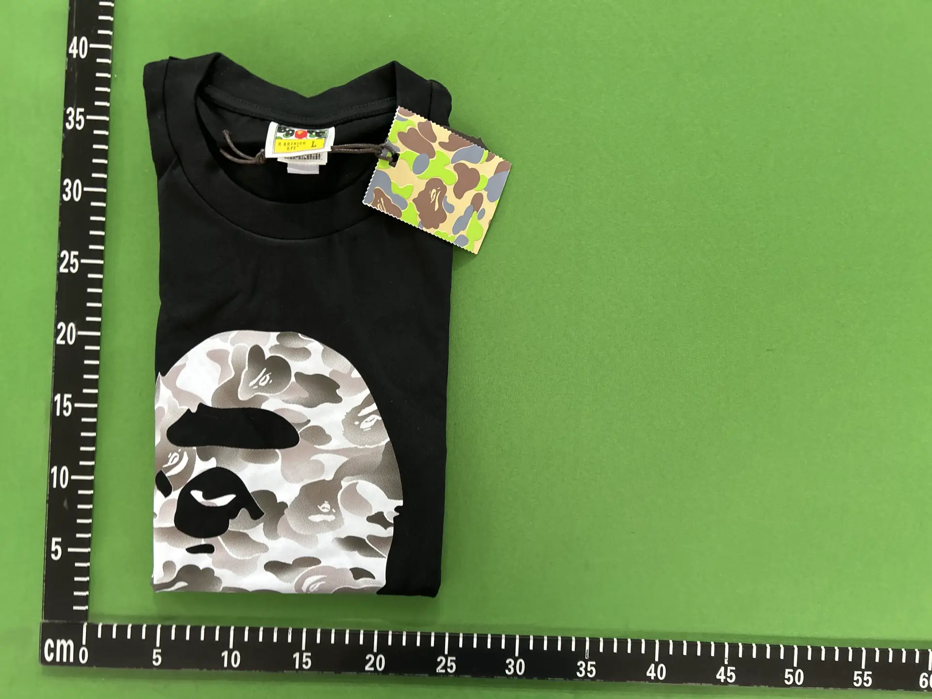 A Bathing Ape ABC Camo Ape Head Tee Black