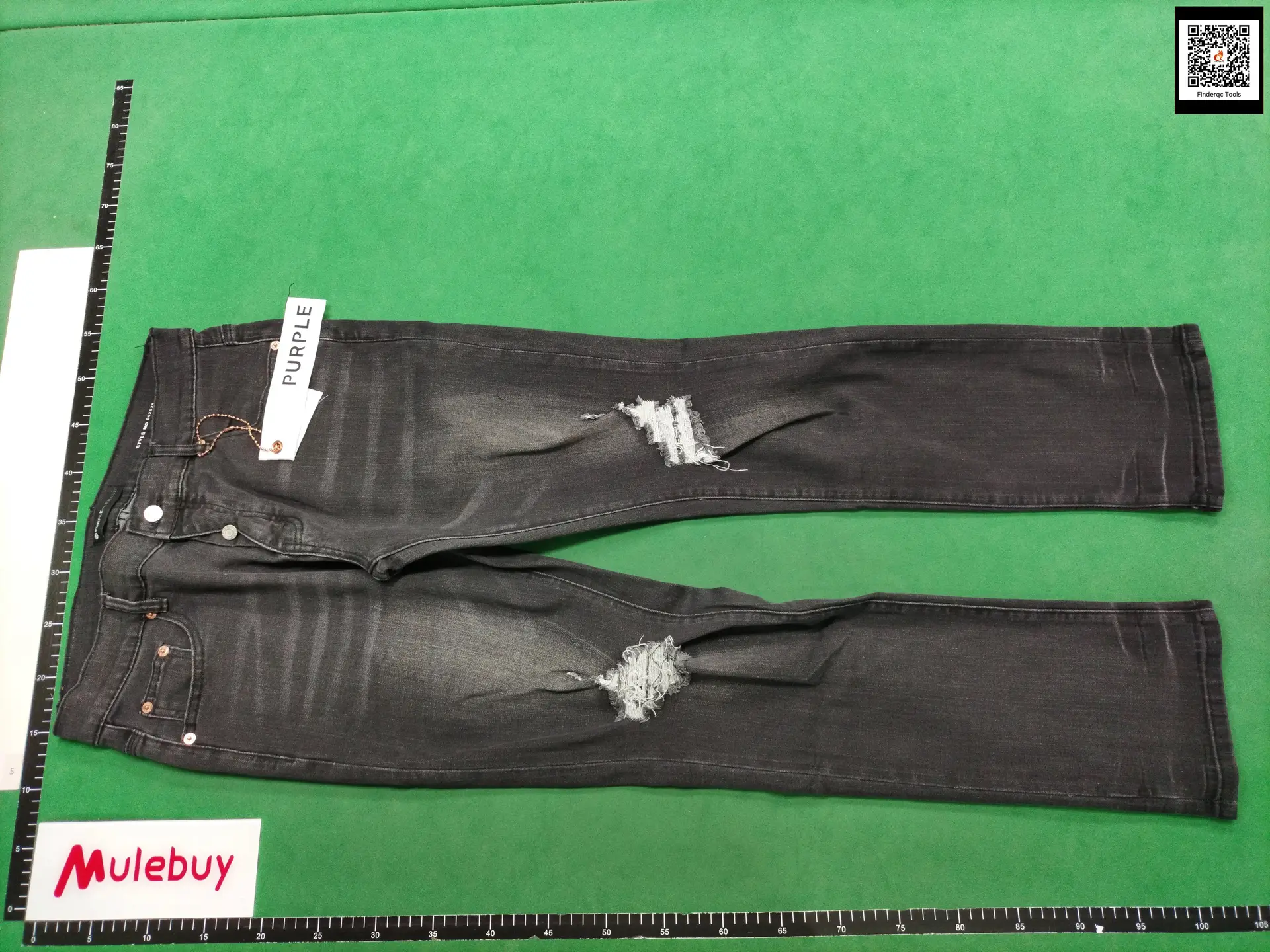 Purple Brand P001 Distressed Black Jeans