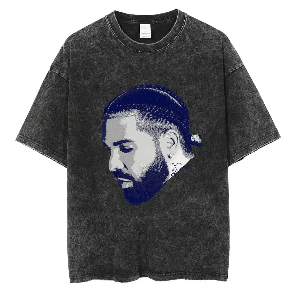HoT Rapper Drizzy Drake Washed T Shirt Men Women Vintage Hip