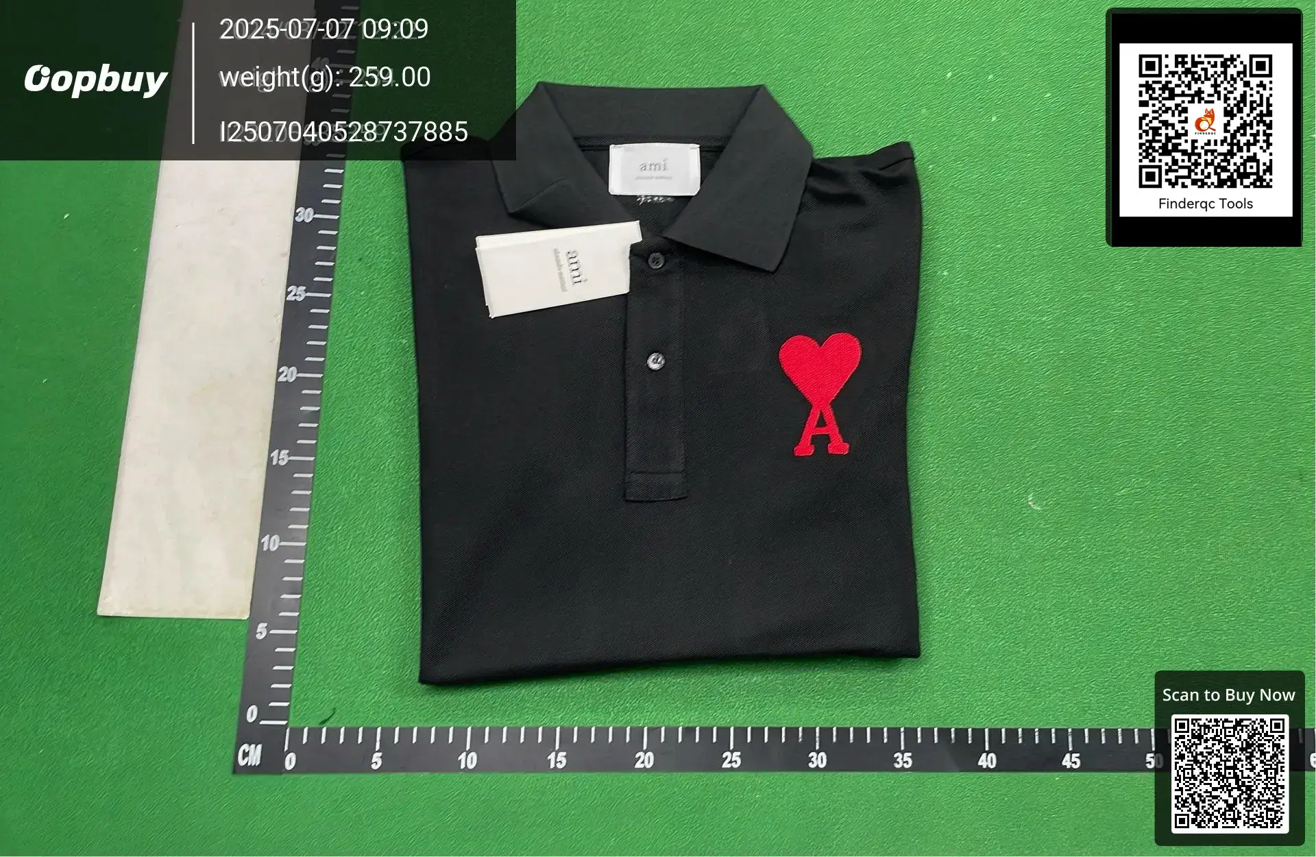 AMI Paris Polo Shirt Black