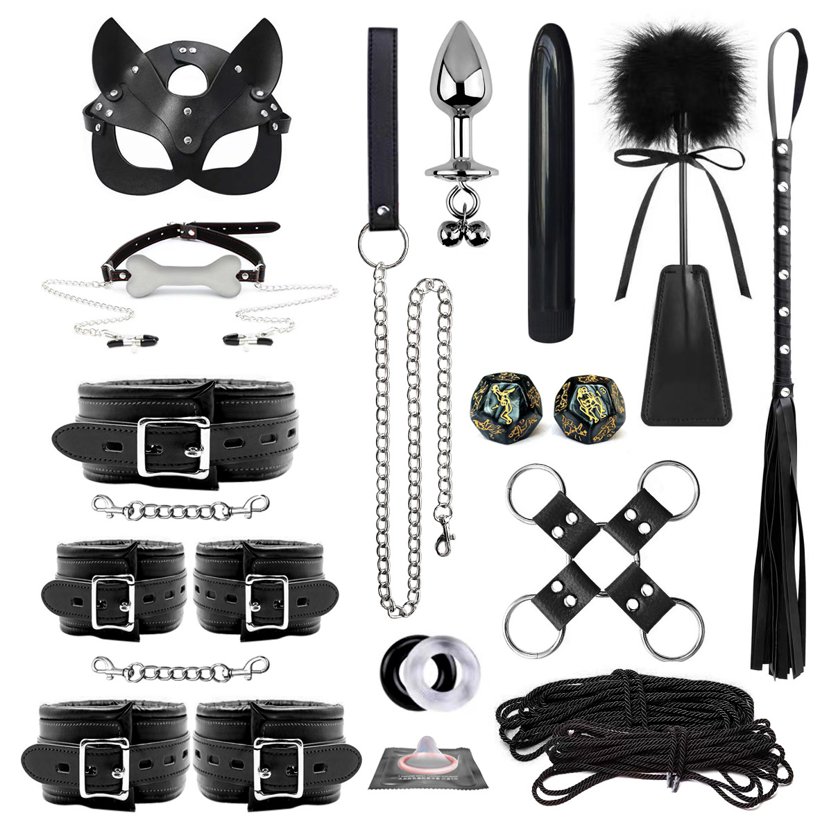 New Sm Adult Fun Multi-Piece Set Alternative Bondage Couple Sex Toys Training Combination Set Sexual Health Care