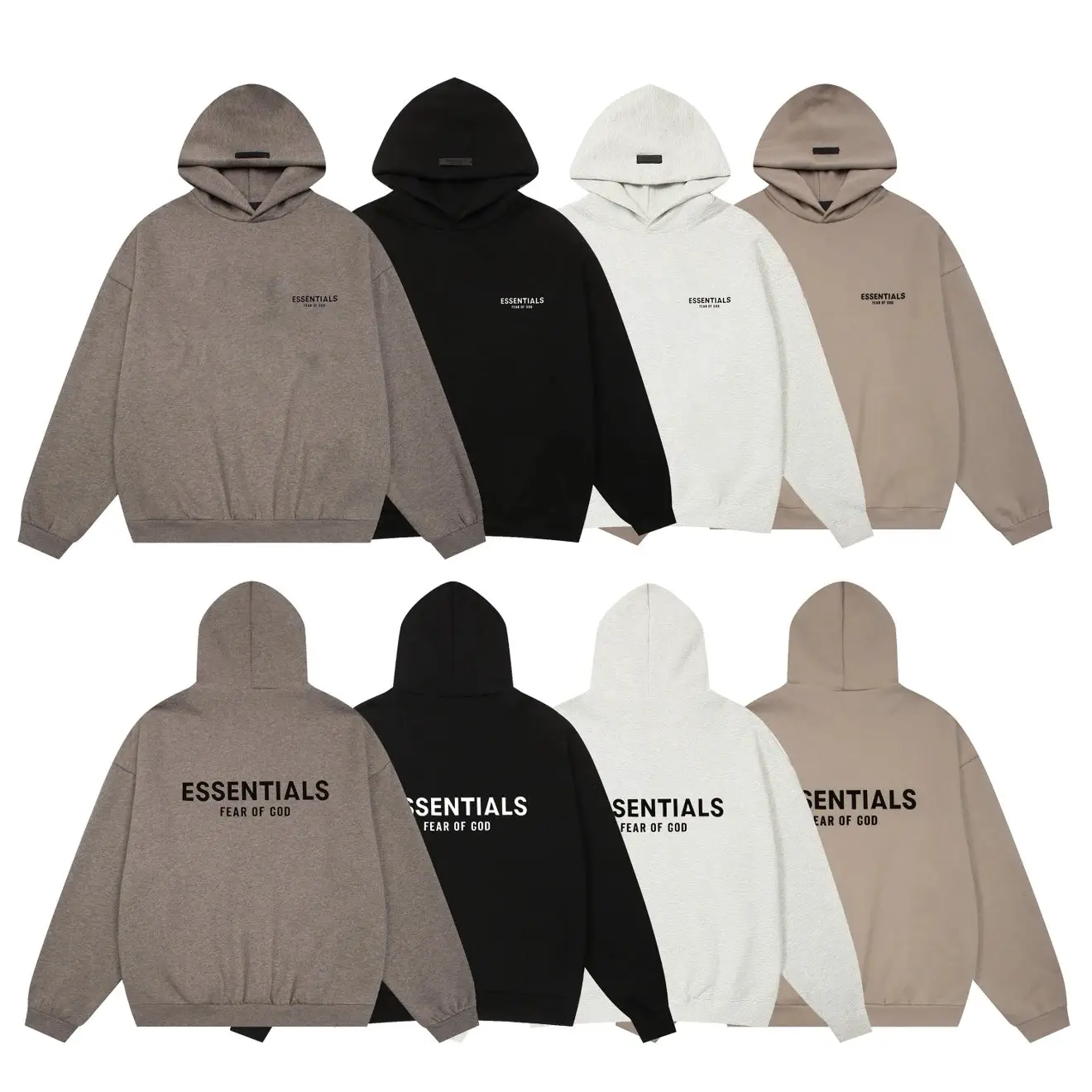 FOG ESS Double Line Plush Printed Shoulder Hoodie