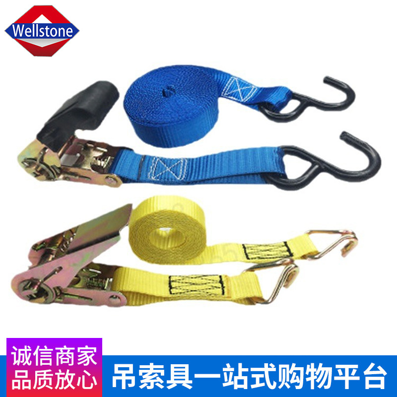 High-Strength Webbing Car Tie-Down Strap Tensioner Manufacturer Wholesale Cargo Tightener Manual Tensioning Strap Labor-Saving