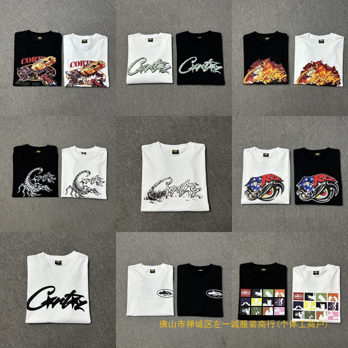 2025 New Cortiez Short-Sleeved Alcatraz T-Shirt Letter Sao Paulo Limited Round Neck American Casual Loose Half-Sleeve