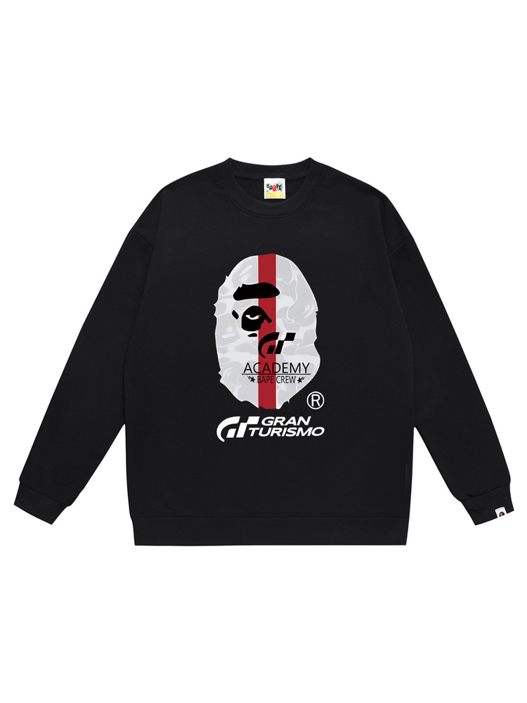 Cross-Border Wholesale Supply of Export Trendy Brand Heavyweight Bape Ape Head Round Neck Sweatshirt Shark Long-Sleeved Jacket 4