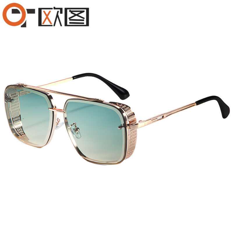 Cross-Border New Classic Cool Rimless Metal Sunglasses for Men and Women to Wear and Modify Versatile Sunglasses 802