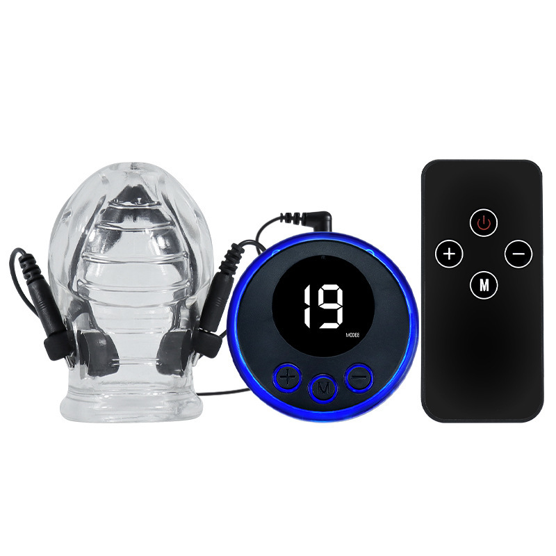 [Remote Control Electric Shock Series] Male Electric Shock Penis Trainer Crisp Ma Desensitization Endurance Masturbation Sex Fun