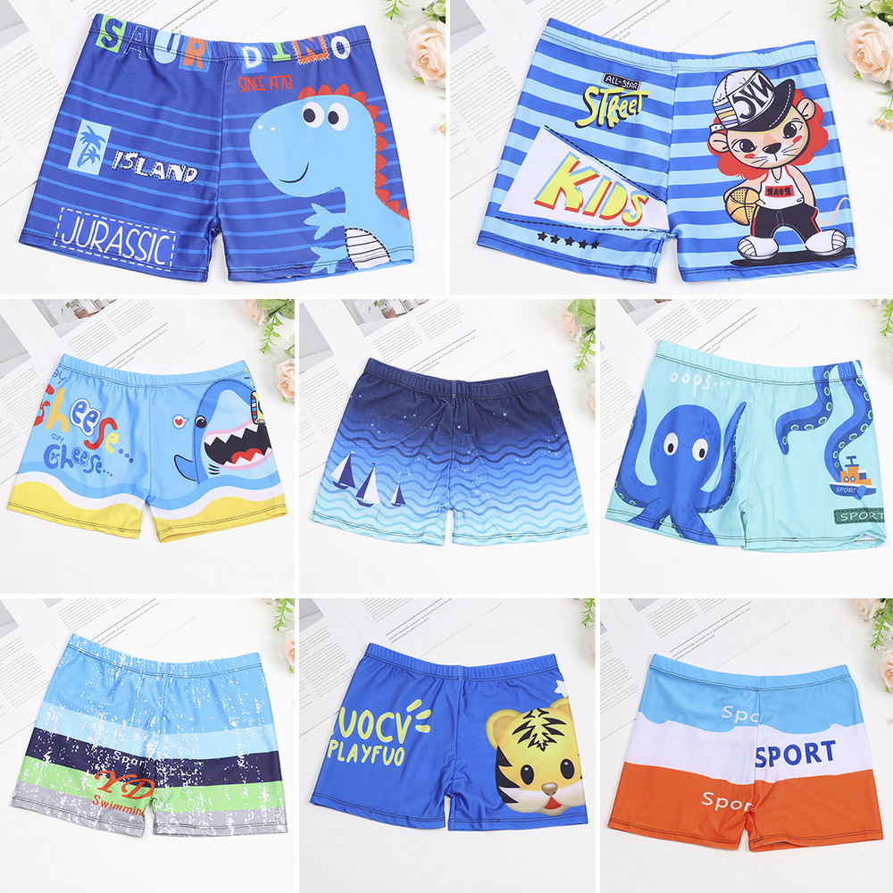 Cross-Border Clearance New Children's Swimming Trunks Infant Cartoon Print Swimming Trunks Baby Swimming Trunks Foreign Trade Boys' Swimming Trunks