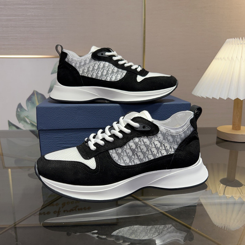 European Export Fashion B25 Men's Shoes with Monogram Letter D, Low-Top, Breathable, Classic Casual Sports Dad Shoes photo QC de 1688 sur Qualit.ly
