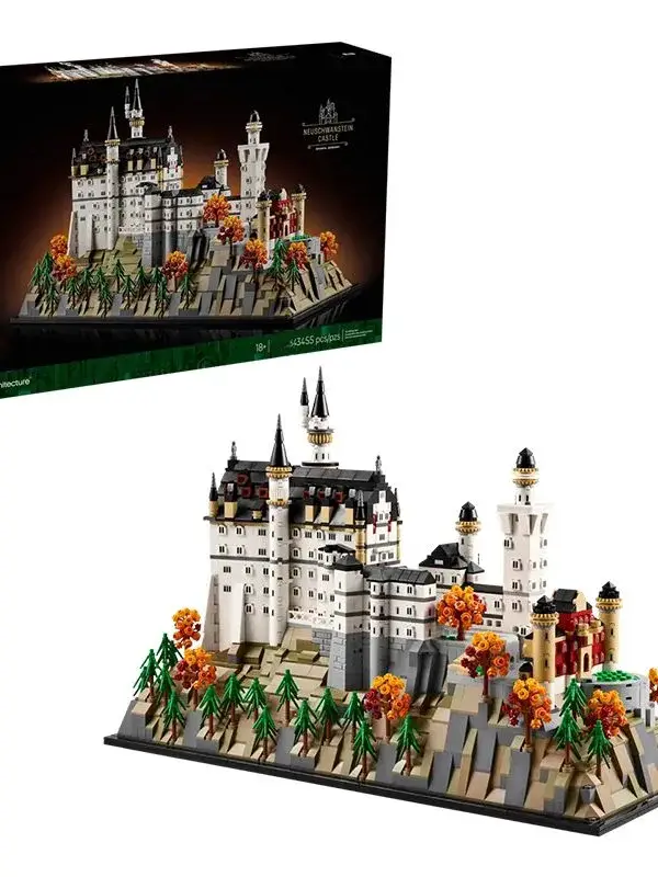New Swan Castle German Large Castle Palace Architecture Series Boys and Girls Puzzle Assembly Building Blocks Toy Model