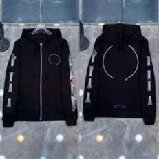 In-Stock Real Shot Trendy Brand Cross Hooded Sweatshirt Cross-Border Loose Unisex Zip Hoodie