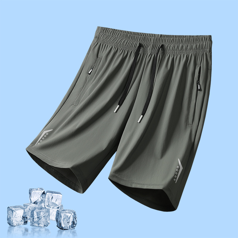 Sports Shorts Men's Summer Ice Silk Quick-drying Breathable Pants Fitness Training Trendy Brand Loose Running Pants Men's