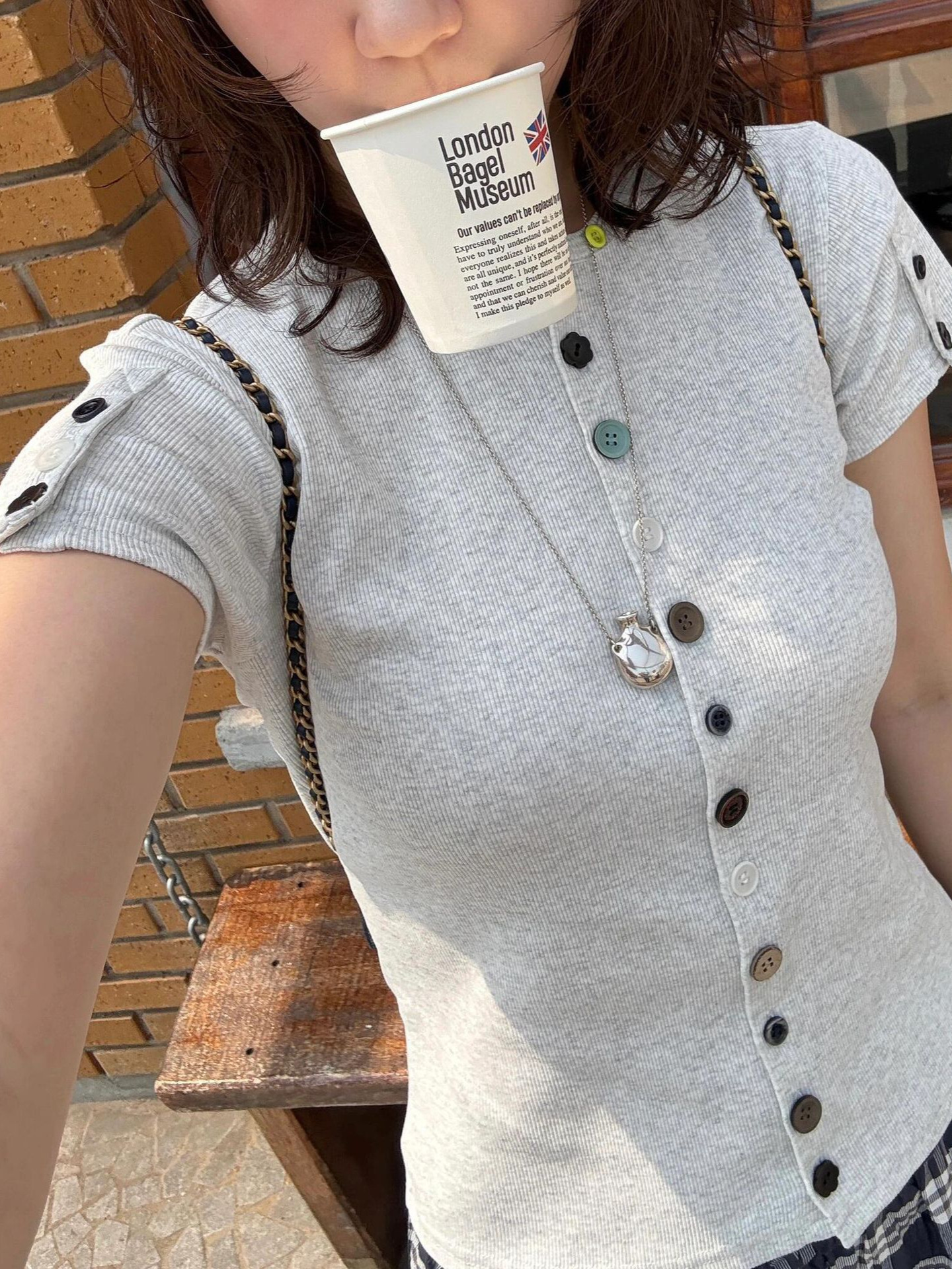 26 Summer Capsule Series Designer Colorful Button Cardigan T-Shirt Slim Fit Stretch Ribbed Short Sleeve Cotton Top for Women
