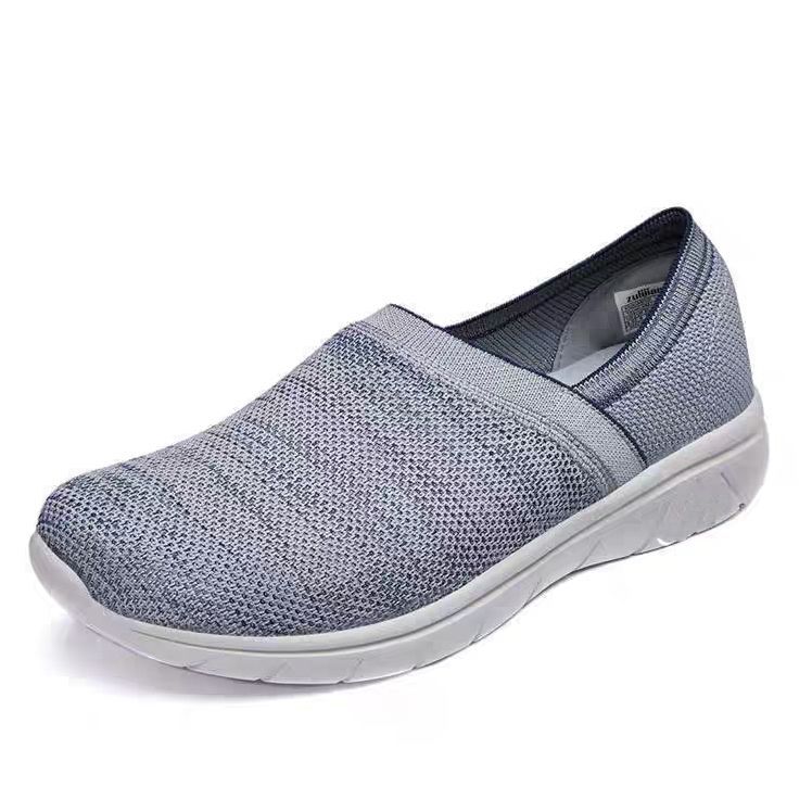 Northern Territory Wolf Lightweight Walking Shoes for Middle-Aged and Young People, Mesh Eva Cushioning, Comfortable and Non-Slip Walking Shoes for Summer, Gray and Dark Blue-Gray
