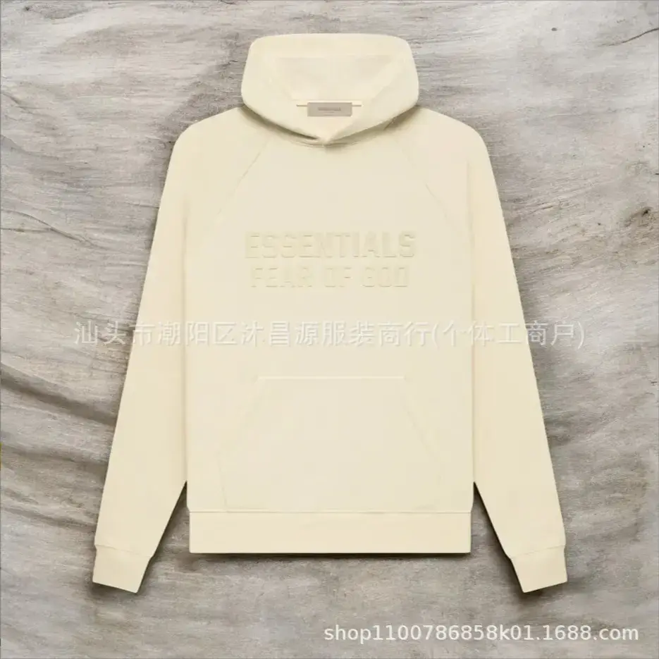 Spring and Autumn New Simple Solid Color Personalized Printed Hoodie Men's and Women's Loose American Fashionable All-match Sweater Top