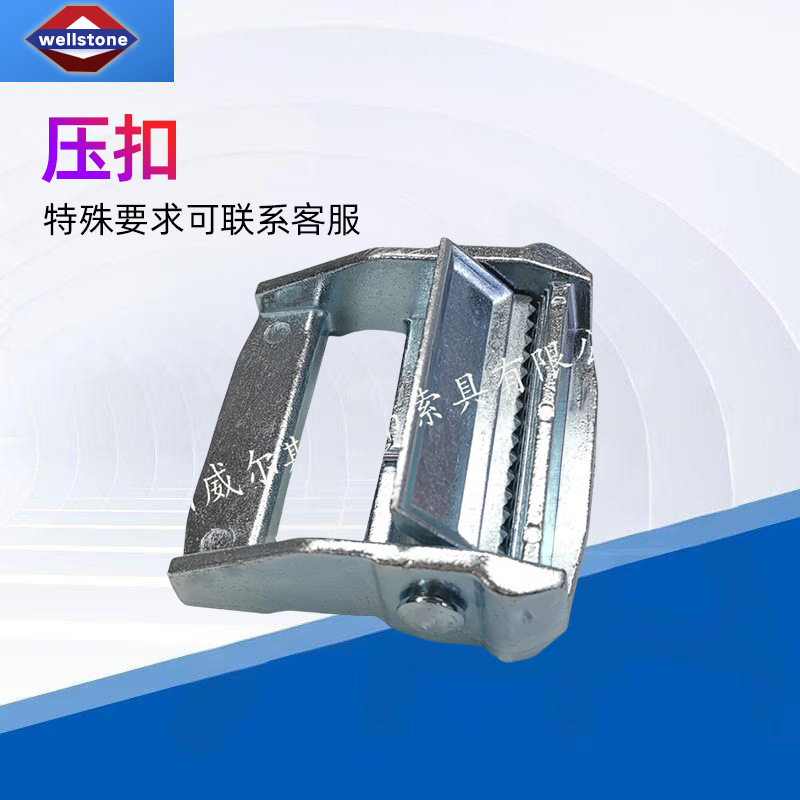 Manufacturer Supplies 5cm Zinc Alloy Press Buckle Cargo Tightening Metal Buckle Webbing Bundled Locking Buckle