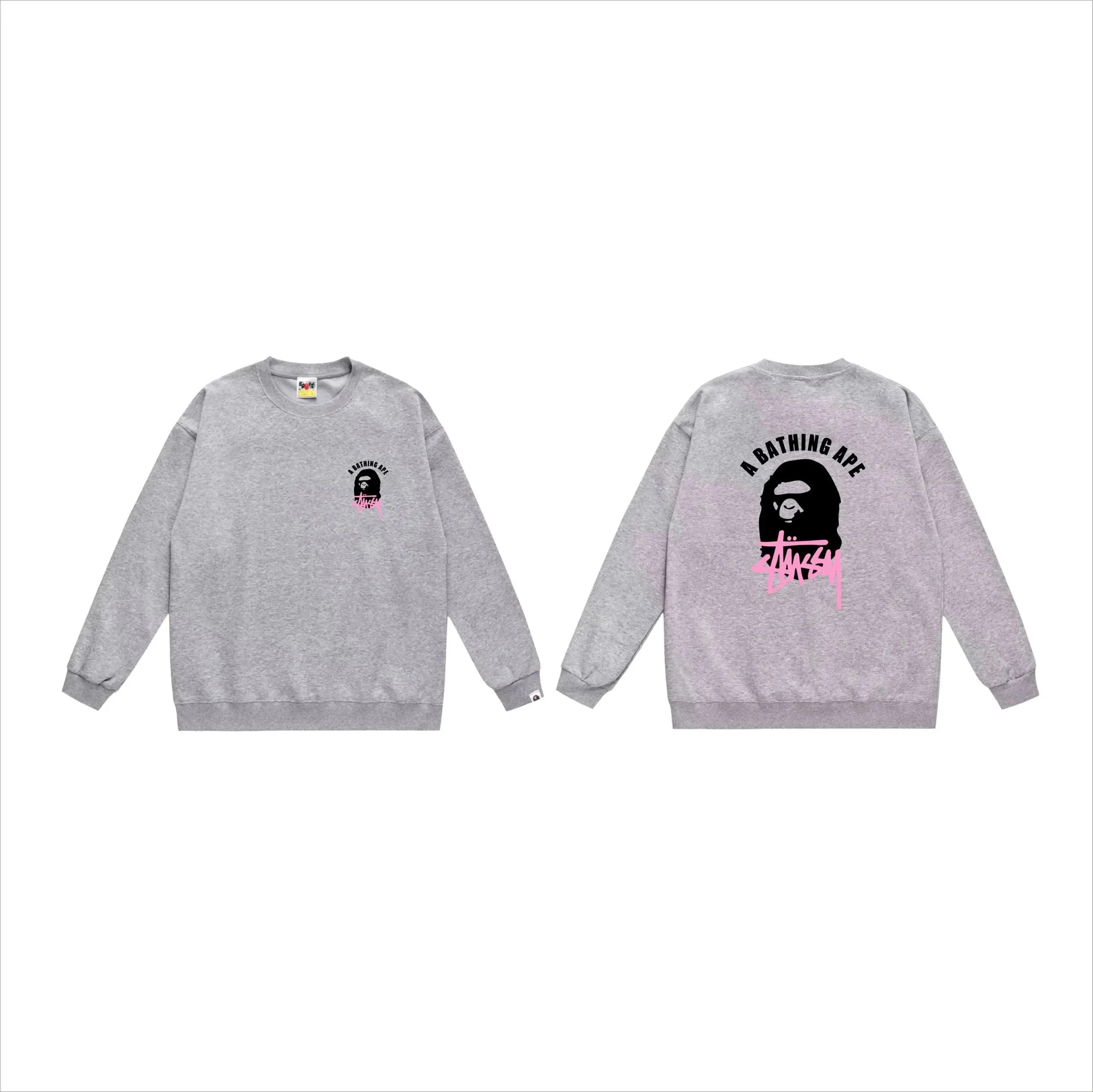 【DX24-7】Crew-neck loose-fit unisex hoodie