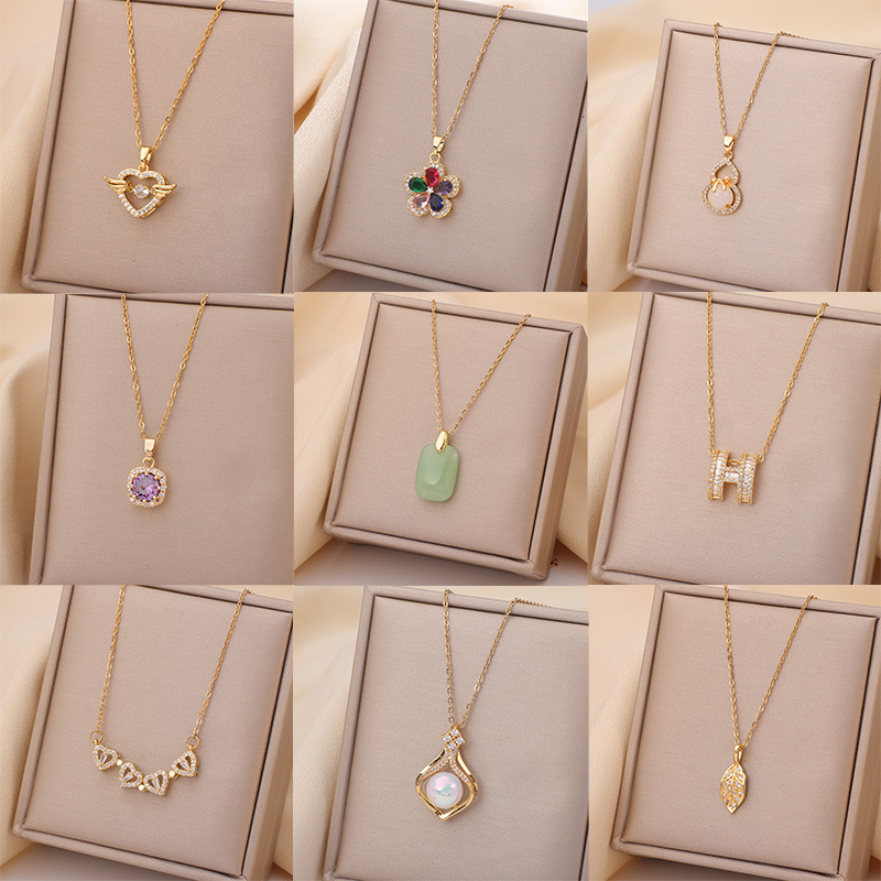 Titanium Steel Necklace for Women, Non-Fading, Stylish Design, 2026 New Trendy Necklace, Light Luxury Niche Internet Celebrity Clavicle Chain Jewelry