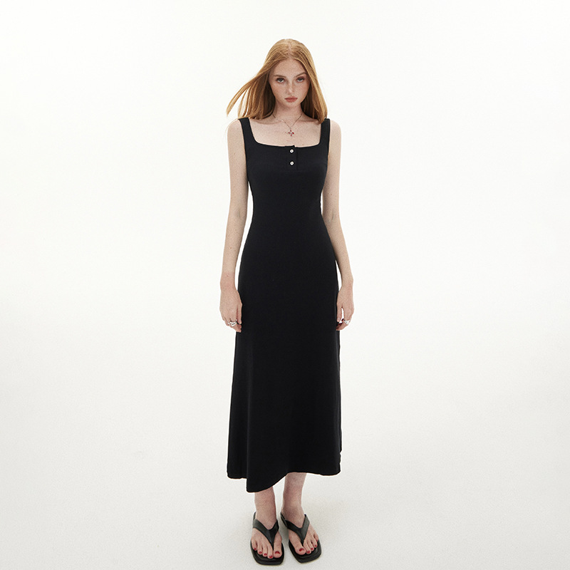 YC & American Pure Desire Advanced Slim Fit Slim Stretch dress All-match Drain Vest Spring and Summer Sling Casual Skirt