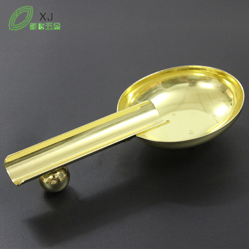 Creative Golden Ashtray Stainless Steel Cigar Ashtray Spot Welding Base Cigar Ashtray Factory Direct Supply