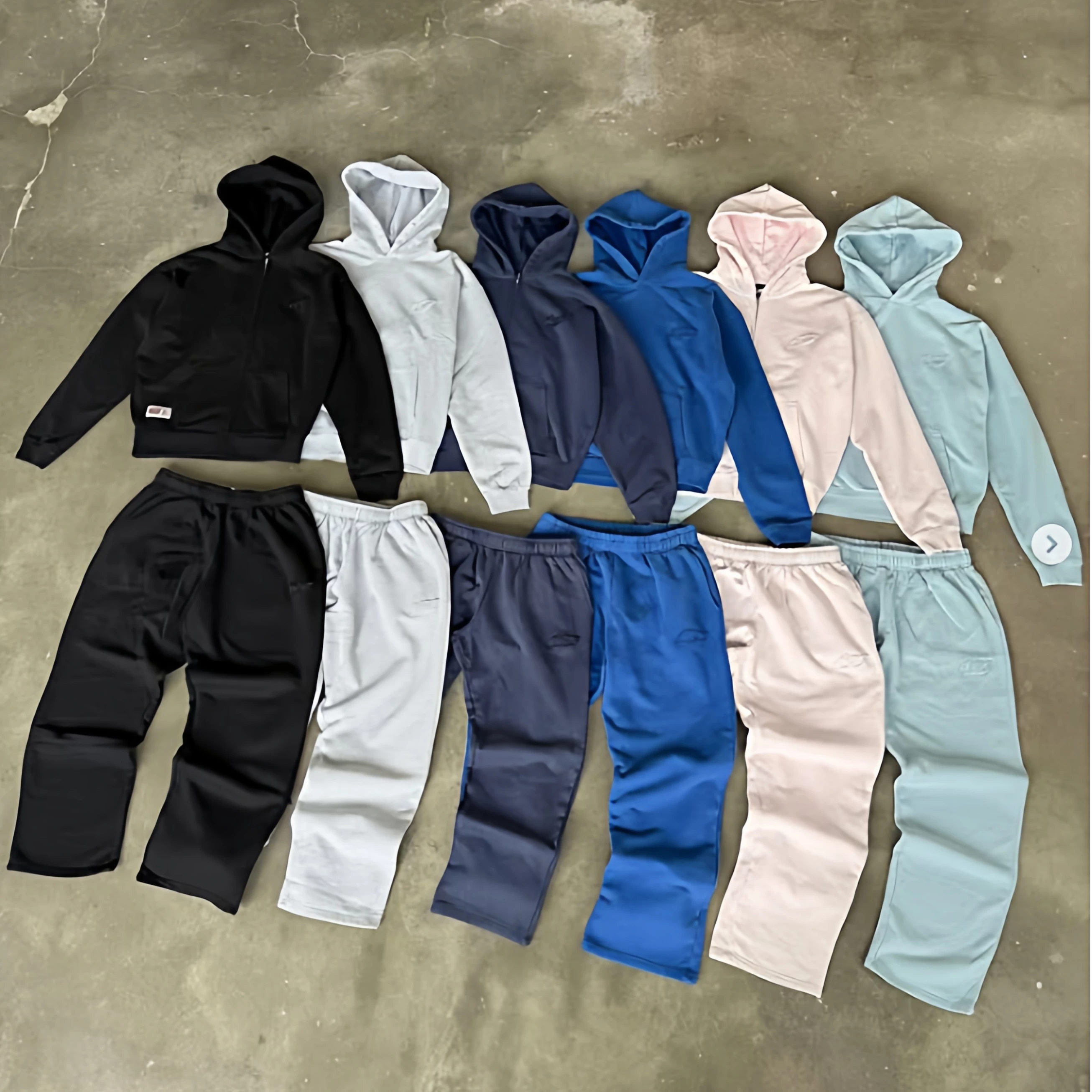 Nofs Basic Hoodie新款欧美嘻哈Y2K字母贴布宽松连帽衫卫衣套装