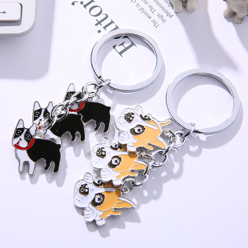 Xiyin Pinduoduo Labeling Pet Dog Shape Backpack Jewelry Keychain Metal Keychain Pendant Gift Gift