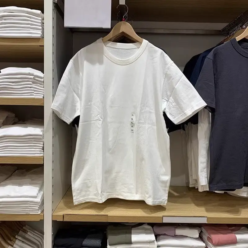 Flat version men's and women's/couple's summer shoulder master T cotton round neck short sleeved T-shirt 475356
