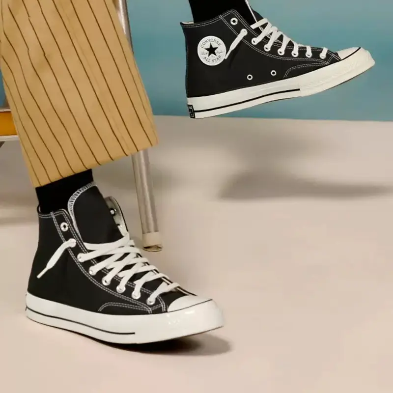 Converse Converse 1970S Classic Black High-Top Canvas Shoes for Men and Women Casual Sports Shoes 162050C