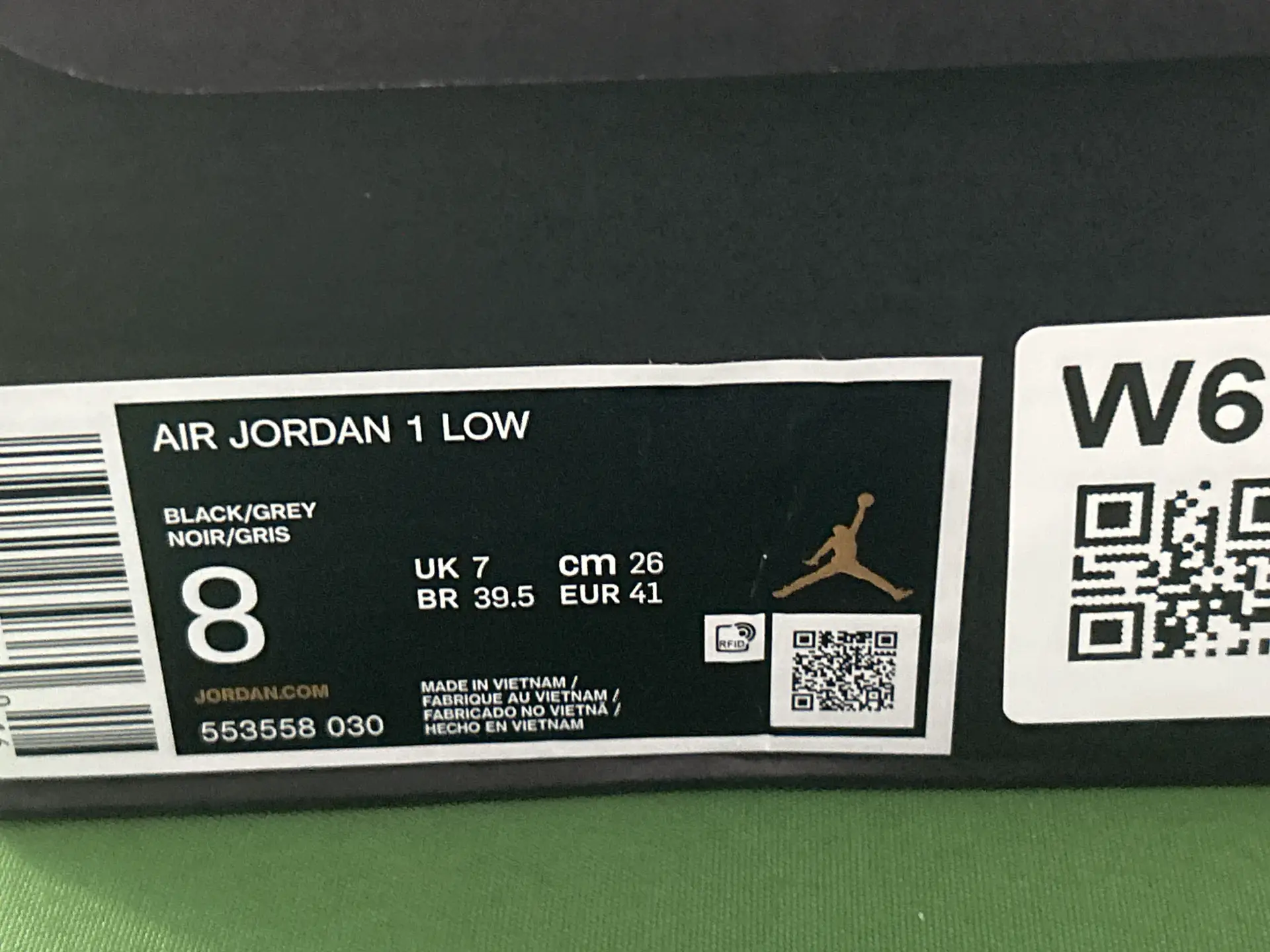 Jordan Air Jordan 1 Low Black/Grey