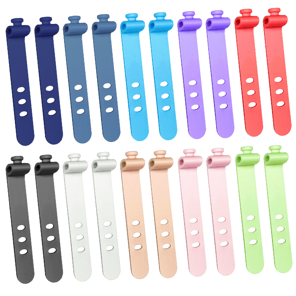 73mm three-hole silicone data cable tie winder wire digital storage cable organizer Cord Organizer