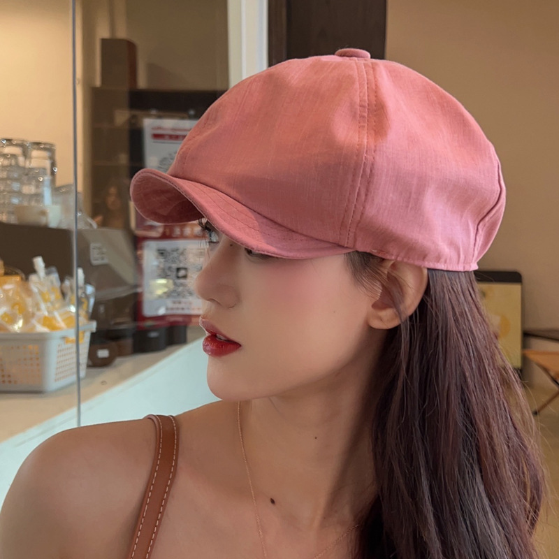 Internet Celebrity Fashionable Big Head Cloud Hat Women's Personality Frying Street Face Small Octagon Beret British Vintage Pictorial Hat