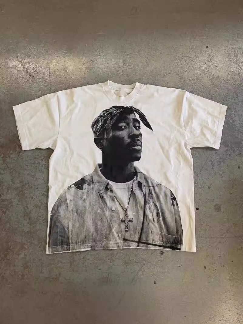 Men's T-Shirt Y2K Instrument Print T-Shirt Men's Summer Harajuku Streetwear Classic Cotton Casual Short Sleeve Men's Wholesale