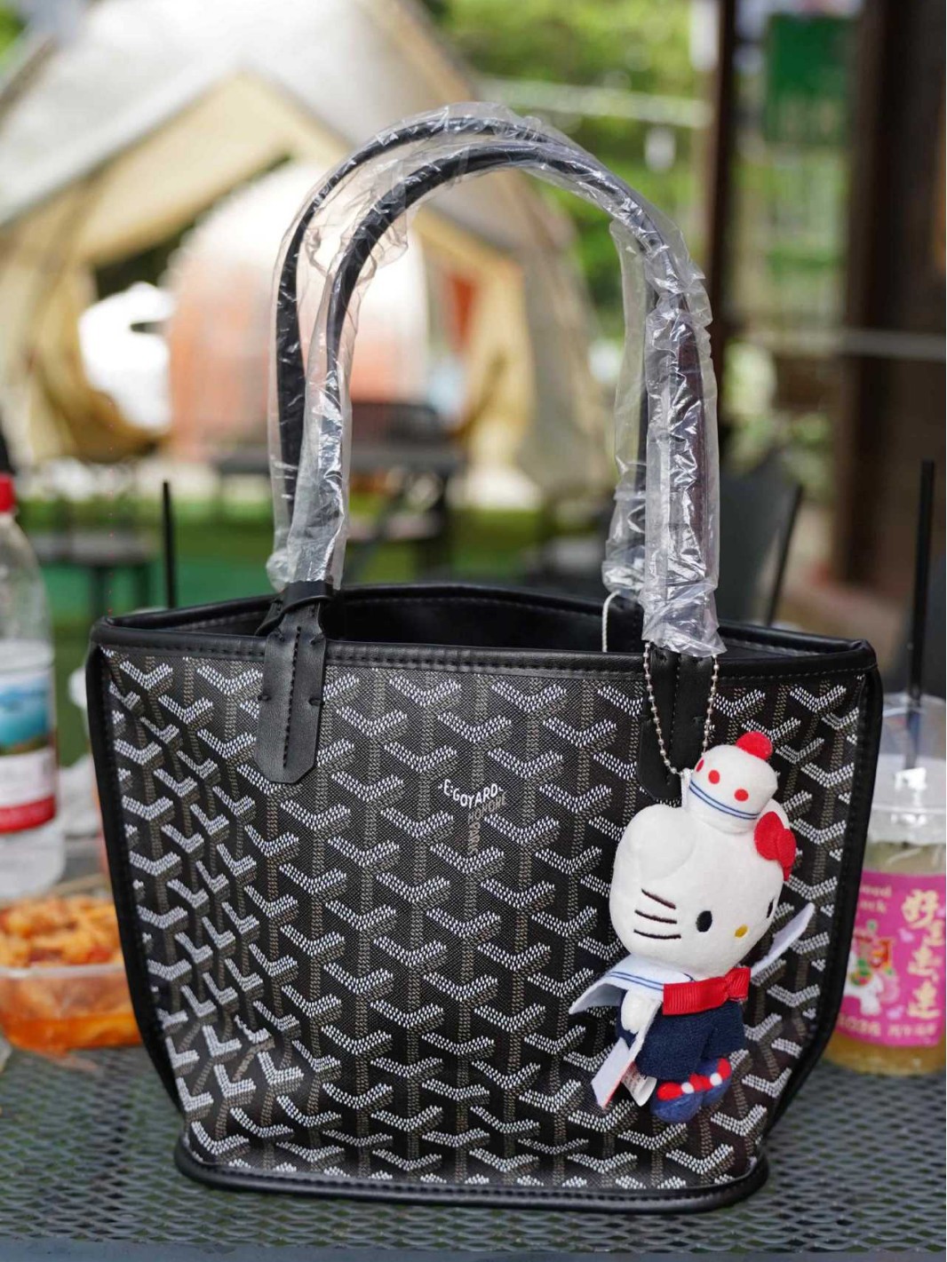 Goyard Tote Bags Double-Sided Fashion Goyard Dog-Tooth Pattern Women's Tote Bag with Matching Shopping Bag
