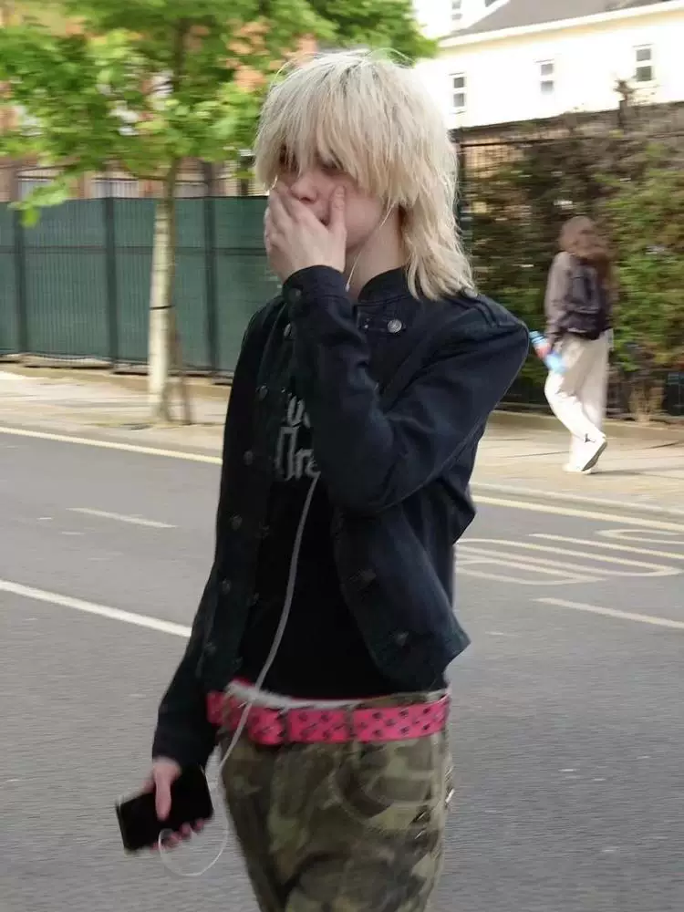 Park Yoon-Bin's Same Style Jadedlondon24Aw Vintage Washed Black Court-Style Y2K Denim Short Slim-Fit Jacket
