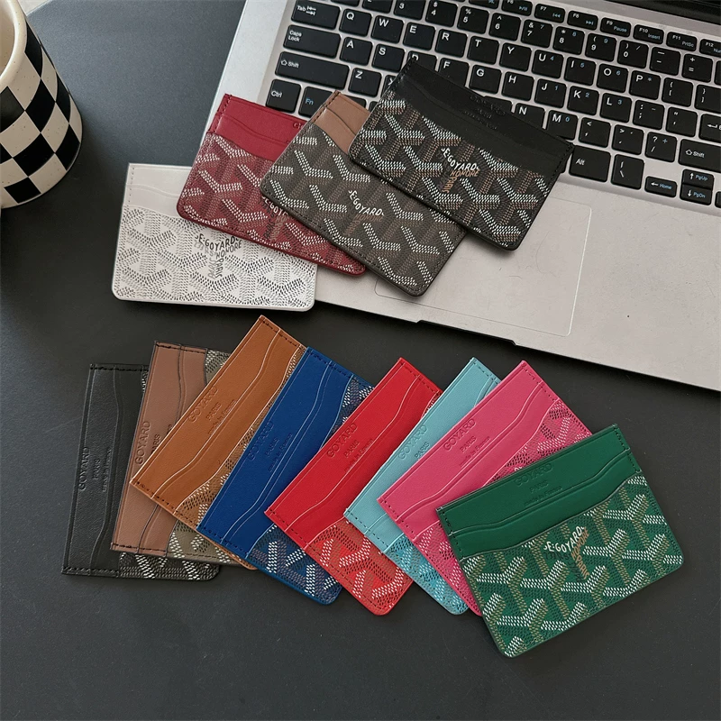 Goyard Card Holder Black Green White