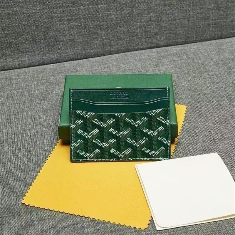 Goyard Dog Tooth Card Holder Blue