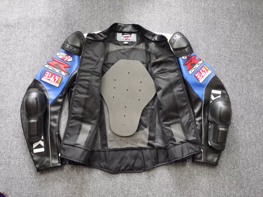 Suzuki Leather Jacket Motorcycle Riding Suit Racing Rider Motorcycle Clothing Off-Road Windproof Warm Anti-Fall Racing Suit