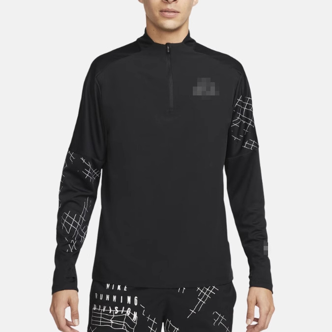 In-Stock 2025 Autumn Striped Reflective Half-Zip Stand Collar Men's Crew Neck Long Sleeve T-Shirt Set Shorts Knee-Length Shorts