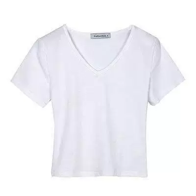 Pure Cotton V-Neck T-Shirt for Women Pure Cotton V-Neck T-Shirt C