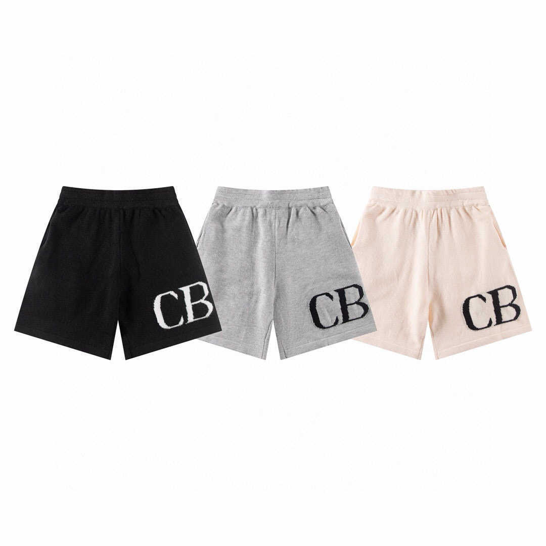 Cole Buxton CB Logo Jacquard Knit Shorts Black