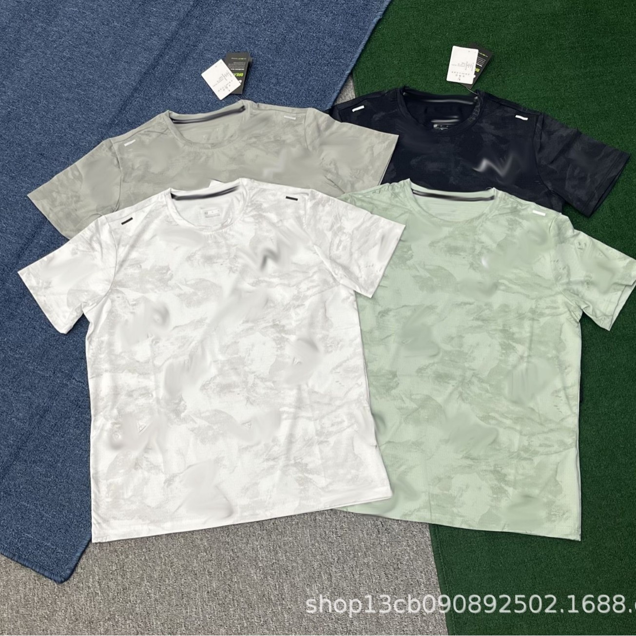 Summer Outdoor Quick-Drying Sports Short-Sleeved Men's Fitness Running Training Breathable Ice Silk Cool Casual Tops for Sports