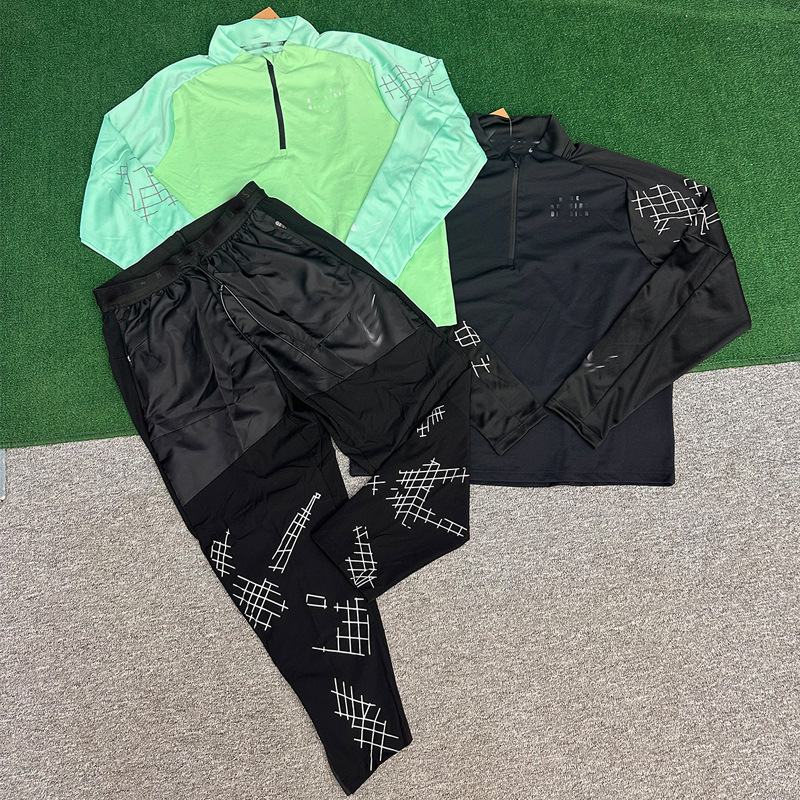 Wholesale Outdoor Sports Quick-Drying Trousers Suit Breathable Sweat-Absorbent Fitness Training Morning Running Elastic Wear-Resistant Casual Clothing