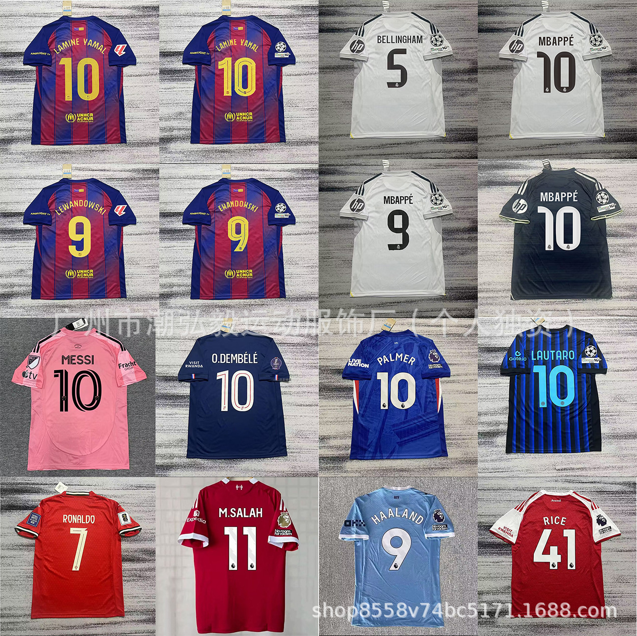 Wholesale Real Madrid Jerseys Mbappe Barcelona No. 10 Yamar Chelsea Inter Milan Liverpool Psg Football Uniforms