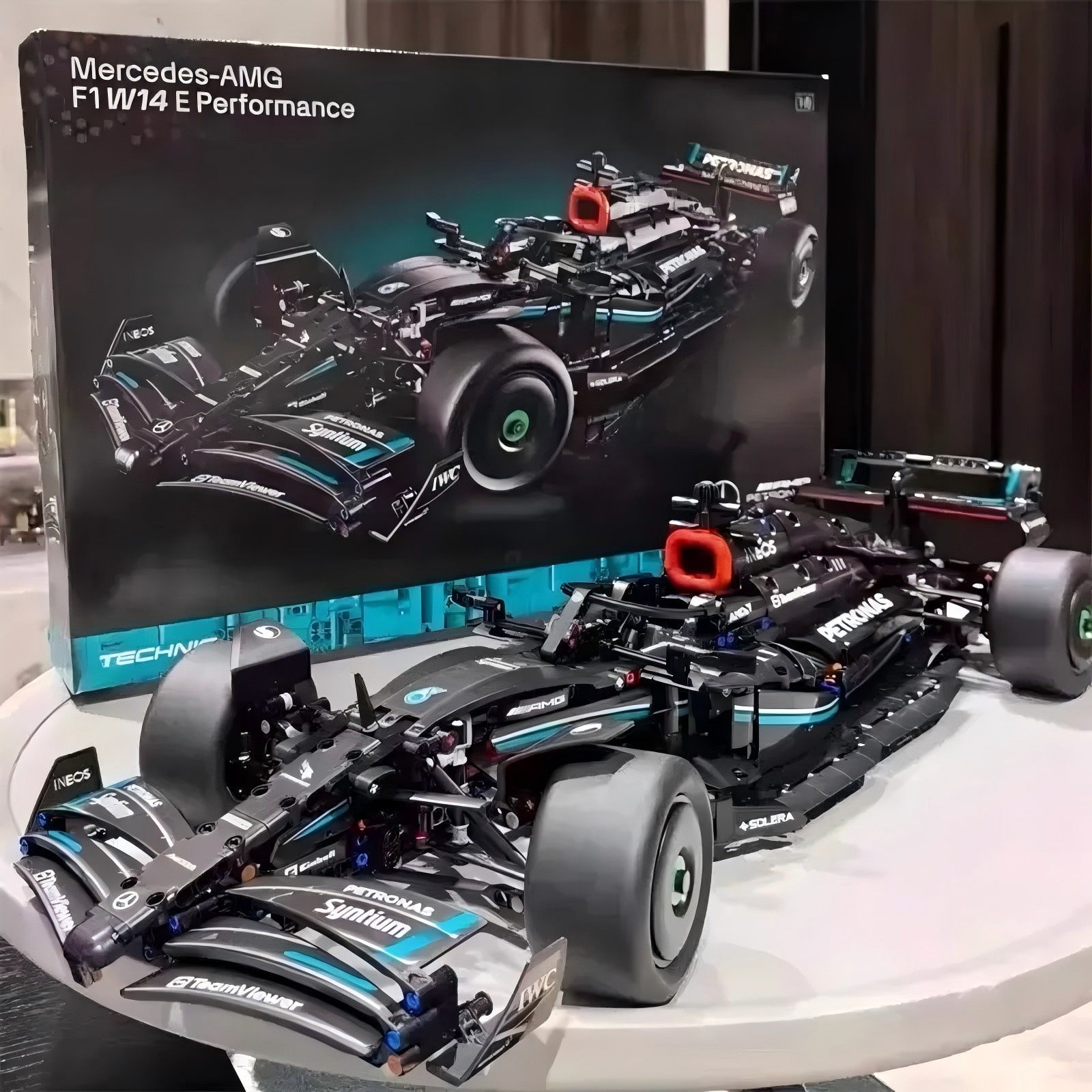 Cross-Border Compatible Lego 42171 Formula Racing 1:8 Mercedes Benz F1 Assembled Building Block Toys