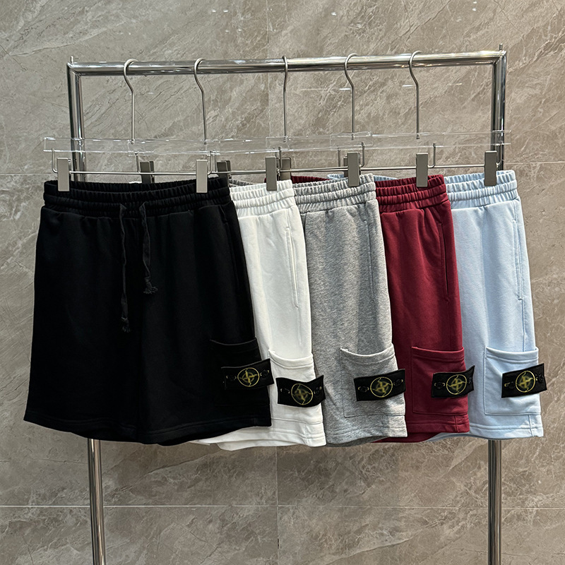 Cross-Border Stone Stone Sports Casual Men's and Women's Japanese Workwear Sports Outdoor Embroidered Shorts Five-Point Pants Ins