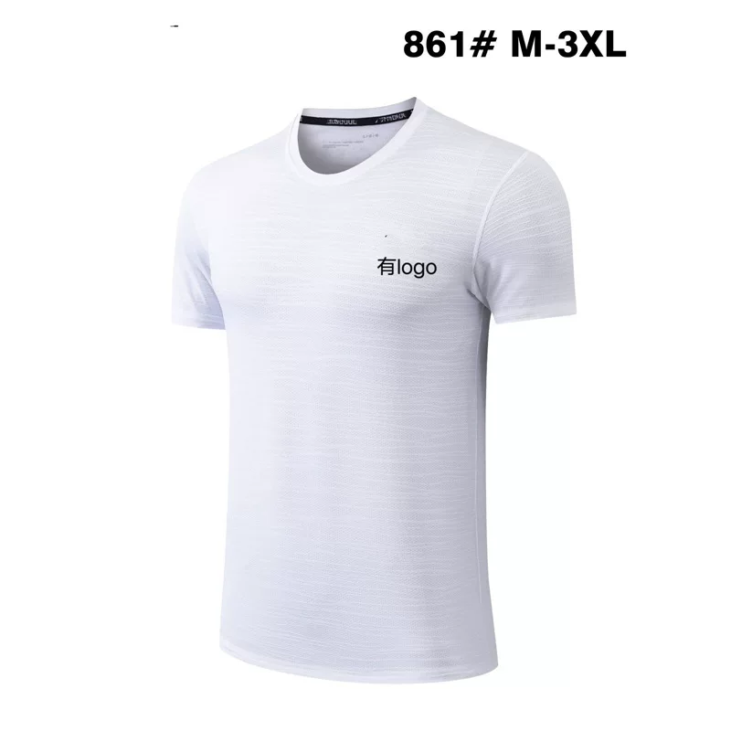 Summer New Sports Breathable Sweat-Absorbent Running Fitness Top Short-Sleeved T-Shirt Men's Quick-Drying Loose Large Size Half-Sleeved Round Neck