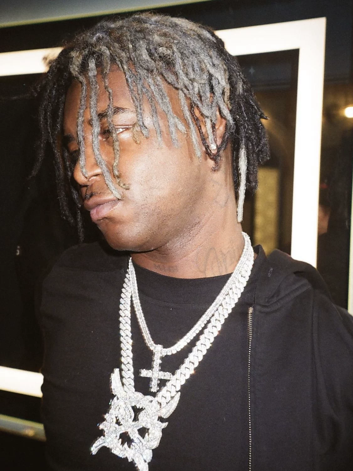 Mr.Blingggggg European and American Hip-Hop Jewelry Ken Carson Same Style Full Diamond Large Rage Pendant